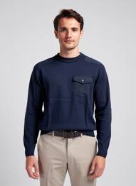 Pull stretch manches longues bleu JACK & JONES homme