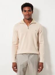 Pull stretch manches longues beige JACK & JONES homme