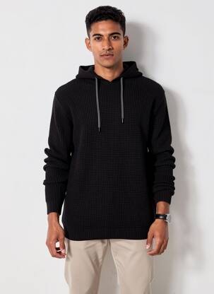 Pull col rond manches longues noir JACK & JONES homme