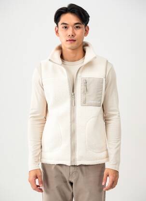 Polaire coupe droite beige JACK & JONES homme