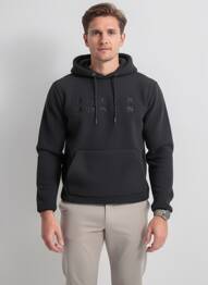 Sweat-shirt à capuche poches manches longues noir JACK & JONES homme