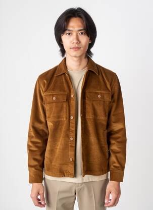 Veste casual fermeture boutonnée sur le devant marron JACK & JONES homme