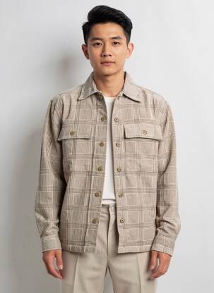 Veste casual fermeture boutonnée sur le devant gris JACK & JONES homme