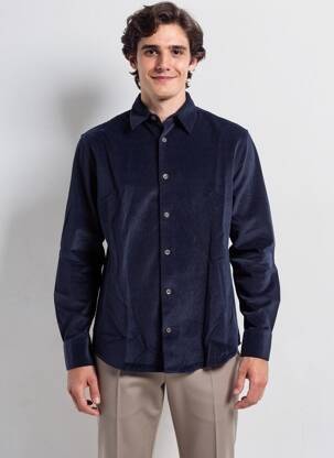 Chemise manches longues poches bleu JACK & JONES homme