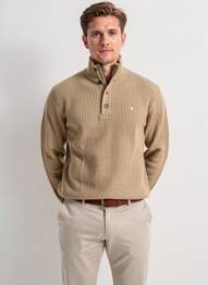 Pull stretch manches longues beige JACK & JONES homme