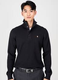 Pull stretch manches longues noir JACK & JONES homme