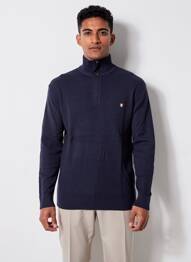 Pull stretch manches longues bleu JACK & JONES homme