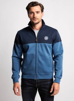 Veste casual resserrée sur le bas bleu ARMOR LUX homme