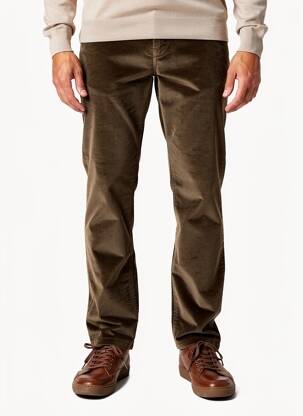 Pantalon chino stretch taille normale marron BARMAS homme