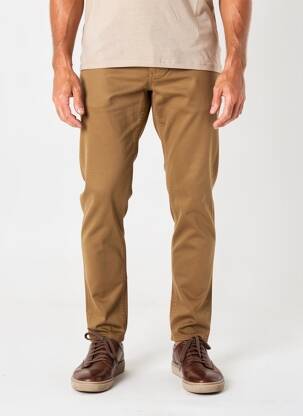 Pantalon slim tissage popeline taille normale marron BARMAS homme
