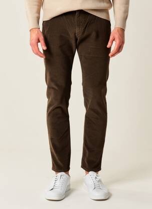 Pantalon slim tissage velours taille normale marron BARMAS homme