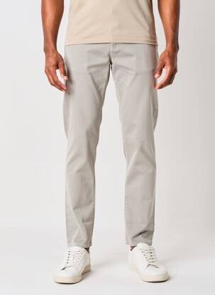 Pantalon slim fermeture zippée sous rabat boutonné gris BARMAS homme