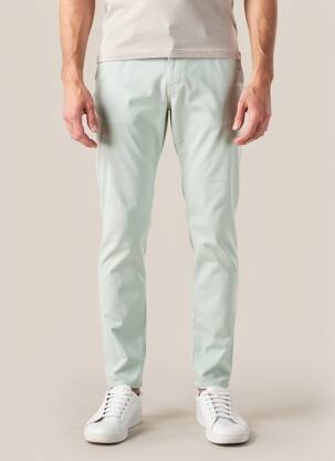 Pantalon slim fermeture zippée sous rabat boutonné bleu BARMAS homme
