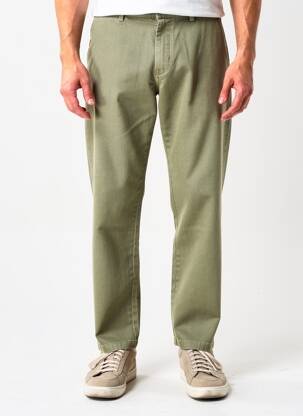 Pantalon droit fermeture zippée sous rabat avec crochet vert BARMAS homme