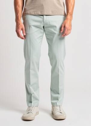 Pantalon slim fermeture zippée sous rabat boutonné vert BARMAS homme