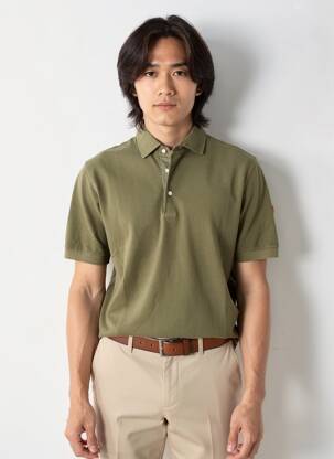 Polo stretch manches courtes vert TRAMAROSSA homme