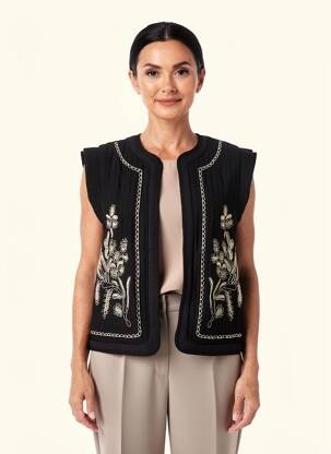 Gilet sans manche coupe droite noir SOYACONCEPT femme
