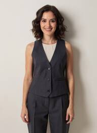 Gilet sans manche doublure bleu SOYACONCEPT femme