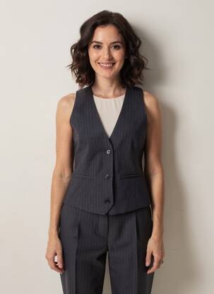 Gilet sans manche doublure bleu SOYACONCEPT femme