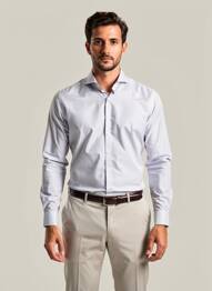 Chemise manches longues coupe cintrée bleu DESOTO homme