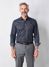 Chemise manches longues imprimé fantaisie bleu DESOTO homme
