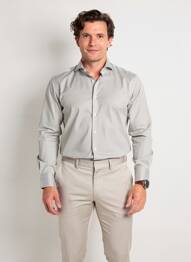 Chemise manches longues imprimé fantaisie vert DESOTO homme