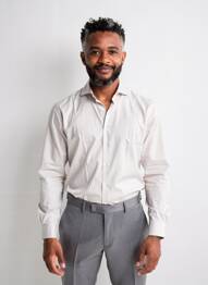 Chemise manches longues imprimé fantaisie beige DESOTO homme