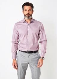Chemise manches longues coupe cintrée rouge DESOTO homme