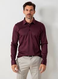 Polo manches longues manches longues rouge DESOTO homme
