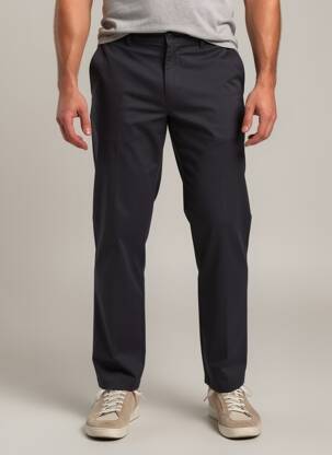 Pantalon chino tissage popeline taille normale noir MEYER homme