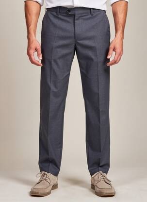 Pantalon chino tissage popeline taille normale bleu MMX homme