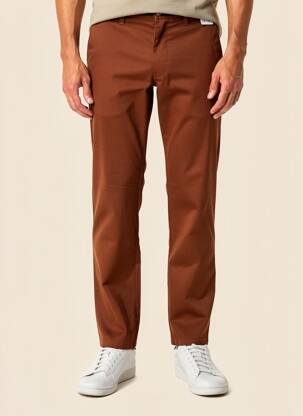 Pantalon chino stretch taille normale orange M5 BY MEYER homme
