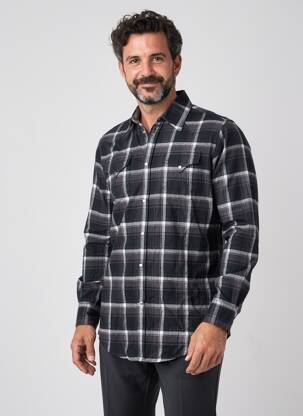 Chemise manches longues poches noir DSQUARED2 homme