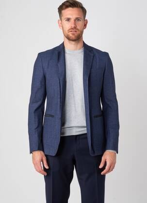 Blazer tissage chiné bleu JOHN VARVATOS homme