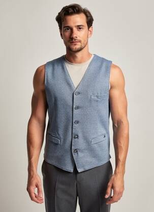 Gilet sans manche poches bleu MASON'S homme