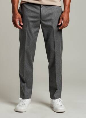 Pantalon chino tissage chiné taille normale gris MMX homme