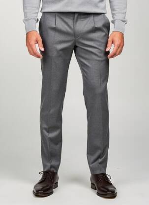 Pantalon chino tissage chiné taille normale gris MMX homme