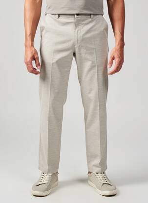 Pantalon chino tissage chiné taille normale beige MMX homme