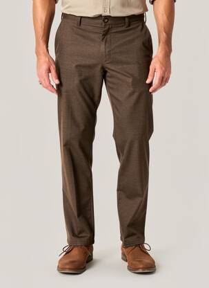 Pantalon chino tissage chiné taille normale marron MMX homme