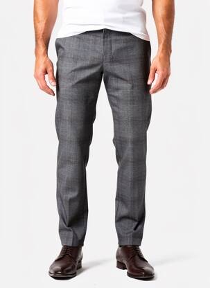 Pantalon chino imprimé imprimé prince de galle taille normale bleu MMX homme