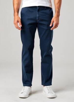 Pantalon chino stretch taille normale bleu MMX homme