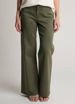 Pantalon flare stretch taille normale vert COUTURIST femme
