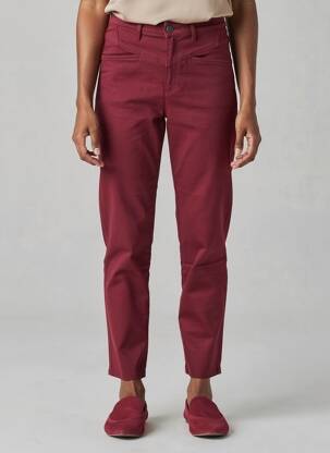 Pantalon slim taille haute taille haute rouge COUTURIST femme