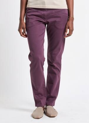 Pantalon slim taille haute taille haute violet COUTURIST femme