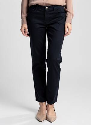 Pantalon slim tissage popeline taille normale noir COUTURIST femme
