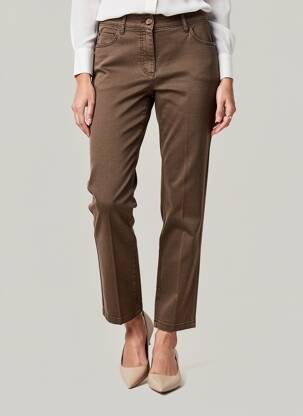 Pantalon slim poches marron COUTURIST femme