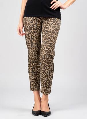 Pantalon 7/8 stretch taille normale beige COUTURIST femme