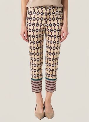 Pantalon 7/8 stretch taille normale beige COUTURIST femme