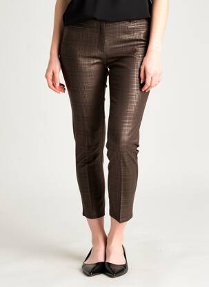 Pantalon 7/8 stretch taille basse marron COUTURIST femme
