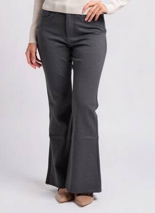 Pantalon flare taille normale taille normale gris COUTURIST femme
